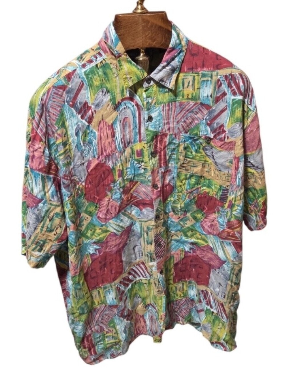 Vintage Expressions International Big Man Rayon Hawaiian Camp Shirt Size 2XL